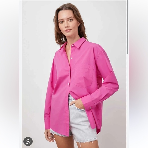 Rails Arlo Button Down Blouse Azalea New with Tags! - Picture 2 of 12